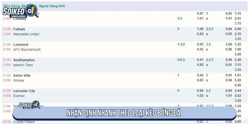 Soi Kèo Bóng Đá Hôm Nay: Cách Lọc Trận & Đọc Tỷ Lệ Đọc handicap odds và tài xỉu trong ngày