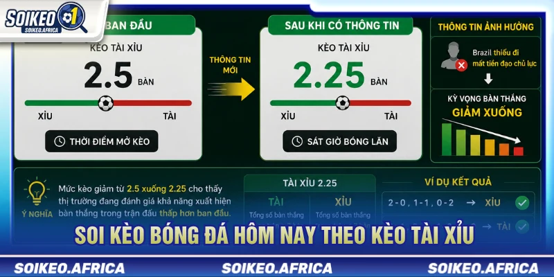 Minh họa tài xỉu trong kèo bóng đá hôm nay